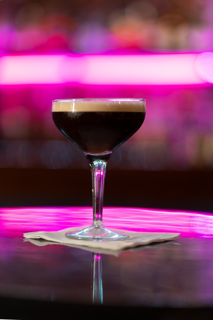 Product photography of an espresso martini